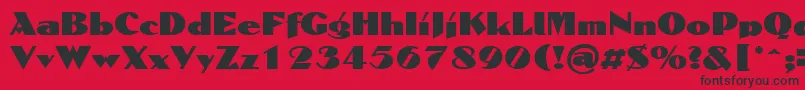 DomaignRegular-Schriftart – Schwarze Schriften auf rotem Hintergrund