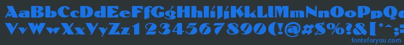 DomaignRegular Font – Blue Fonts on Black Background