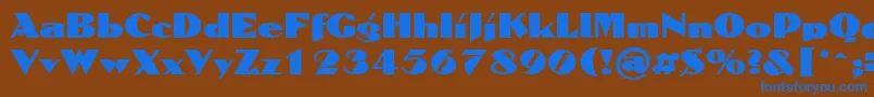 DomaignRegular Font – Blue Fonts on Brown Background