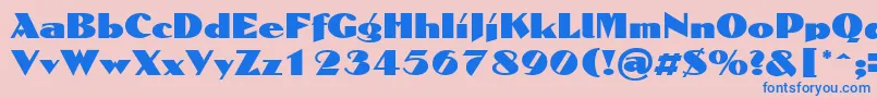DomaignRegular Font – Blue Fonts on Pink Background