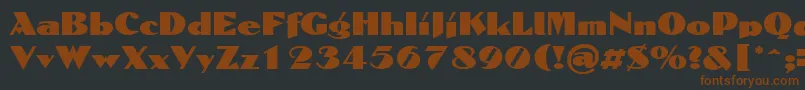 DomaignRegular Font – Brown Fonts on Black Background