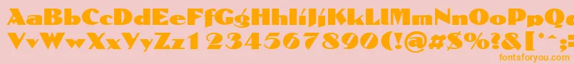 DomaignRegular Font – Orange Fonts on Pink Background