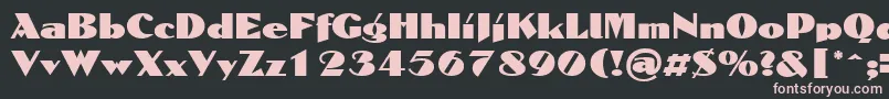 DomaignRegular Font – Pink Fonts on Black Background