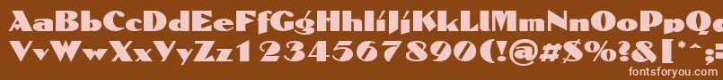 DomaignRegular Font – Pink Fonts on Brown Background