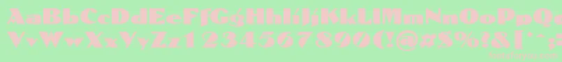 DomaignRegular Font – Pink Fonts on Green Background