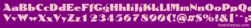 フォントDomaignRegular – 紫の背景にピンクのフォント