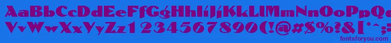 DomaignRegular Font – Purple Fonts on Blue Background