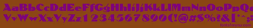DomaignRegular Font – Purple Fonts on Brown Background