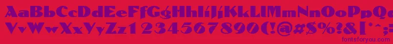 DomaignRegular Font – Purple Fonts on Red Background