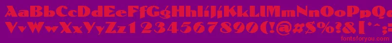 DomaignRegular Font – Red Fonts on Purple Background