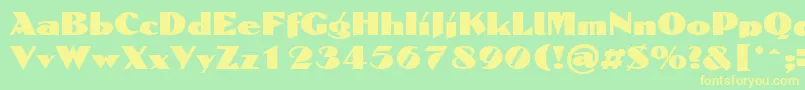 DomaignRegular Font – Yellow Fonts on Green Background