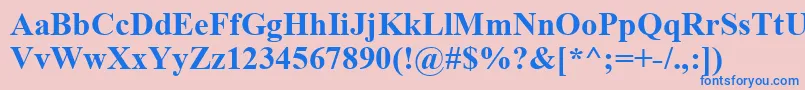 TimesNewRomanBold Font – Blue Fonts on Pink Background