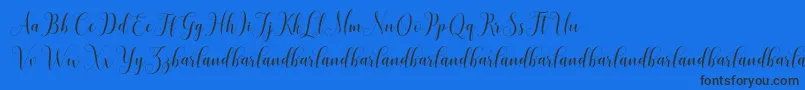 HoniladScriptDemo Font – Black Fonts on Blue Background