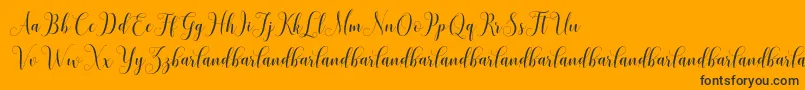 HoniladScriptDemo Font – Black Fonts on Orange Background