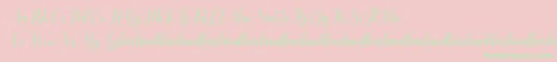 HoniladScriptDemo-Schriftart – Grüne Schriften auf rosa Hintergrund