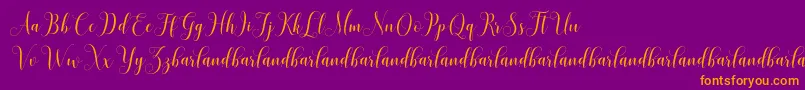 HoniladScriptDemo Font – Orange Fonts on Purple Background