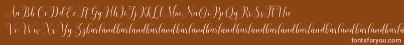 HoniladScriptDemo Font – Pink Fonts on Brown Background