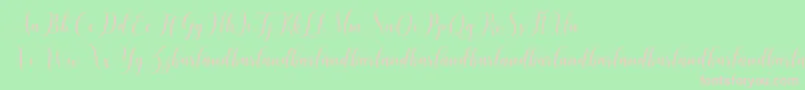 Police HoniladScriptDemo – polices roses sur fond vert