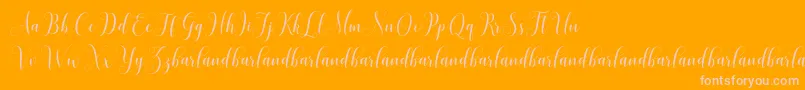 HoniladScriptDemo Font – Pink Fonts on Orange Background