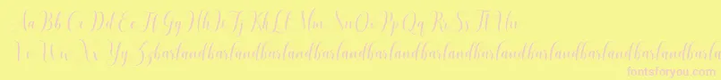 HoniladScriptDemo Font – Pink Fonts on Yellow Background