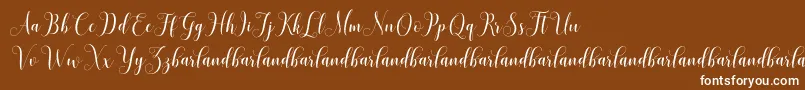 HoniladScriptDemo-Schriftart – Weiße Schriften auf braunem Hintergrund