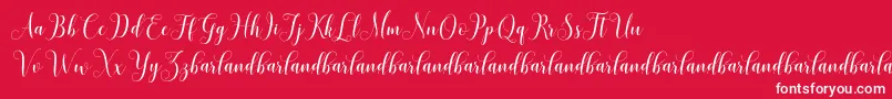 HoniladScriptDemo Font – White Fonts on Red Background