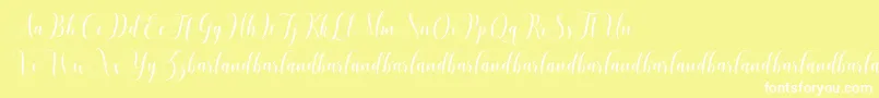 HoniladScriptDemo Font – White Fonts on Yellow Background