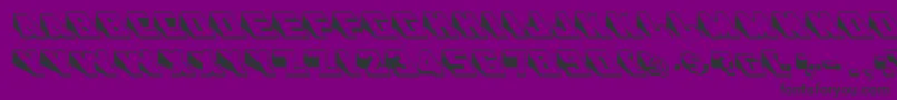 DoorjambRegular-fontti – mustat fontit violetilla taustalla