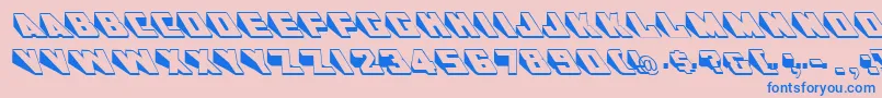 DoorjambRegular Font – Blue Fonts on Pink Background