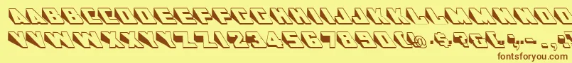 DoorjambRegular Font – Brown Fonts on Yellow Background