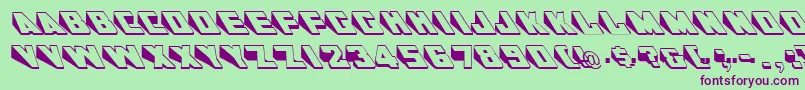 DoorjambRegular Font – Purple Fonts on Green Background