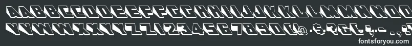 DoorjambRegular-fontti – valkoiset fontit mustalla taustalla