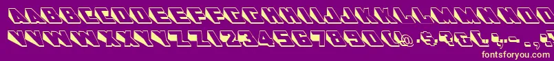DoorjambRegular Font – Yellow Fonts on Purple Background