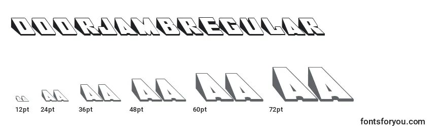 DoorjambRegular Font Sizes