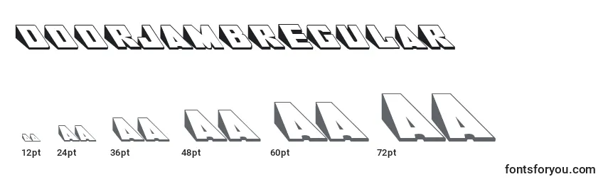 Tamaños de fuente DoorjambRegular