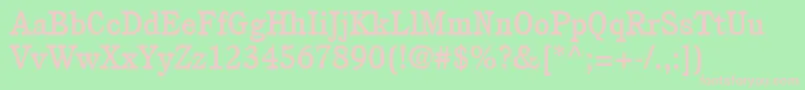 ItcCushingLtMedium Font – Pink Fonts on Green Background