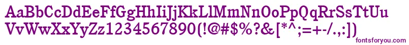 ItcCushingLtMedium Font – Purple Fonts on White Background