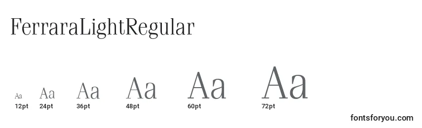 FerraraLightRegular Font Sizes