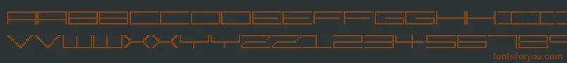 Шрифт PixelStar – коричневые шрифты на чёрном фоне