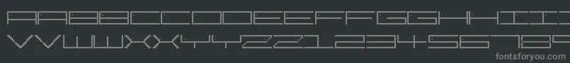PixelStar-Schriftart – Graue Schriften auf schwarzem Hintergrund