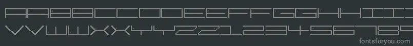 Fonte PixelStar – fontes cinzas em um fundo preto