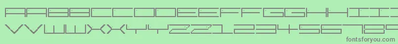 Шрифт PixelStar – серые шрифты на зелёном фоне