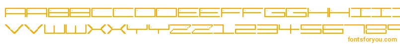 PixelStar-Schriftart – Orangefarbene Schriften