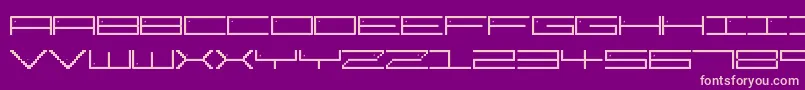 Police PixelStar – polices roses sur fond violet