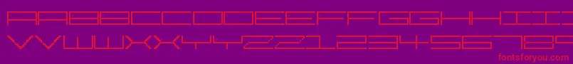 PixelStar Font – Red Fonts on Purple Background