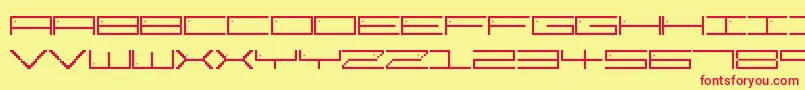 PixelStar Font – Red Fonts on Yellow Background