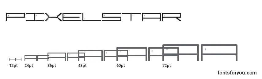 PixelStar Font Sizes