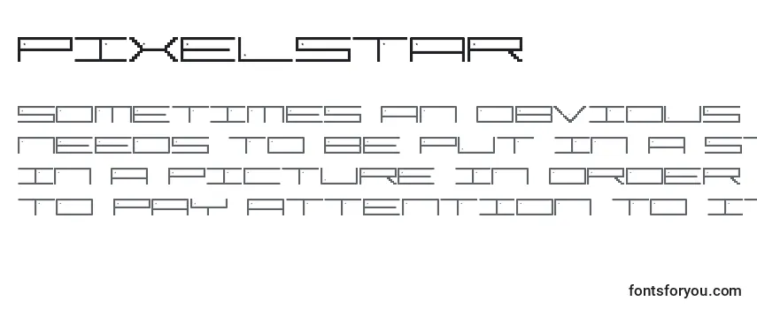 Przegląd czcionki PixelStar