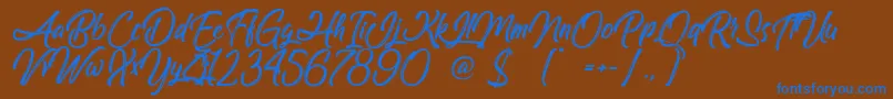 AmazingKids Font – Blue Fonts on Brown Background