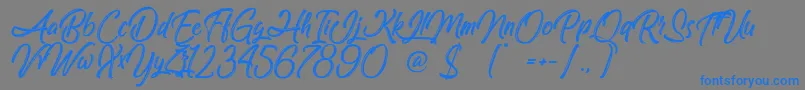 AmazingKids Font – Blue Fonts on Gray Background